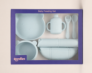 Complete Baby Feeding Set in Powder Blue – alternate view