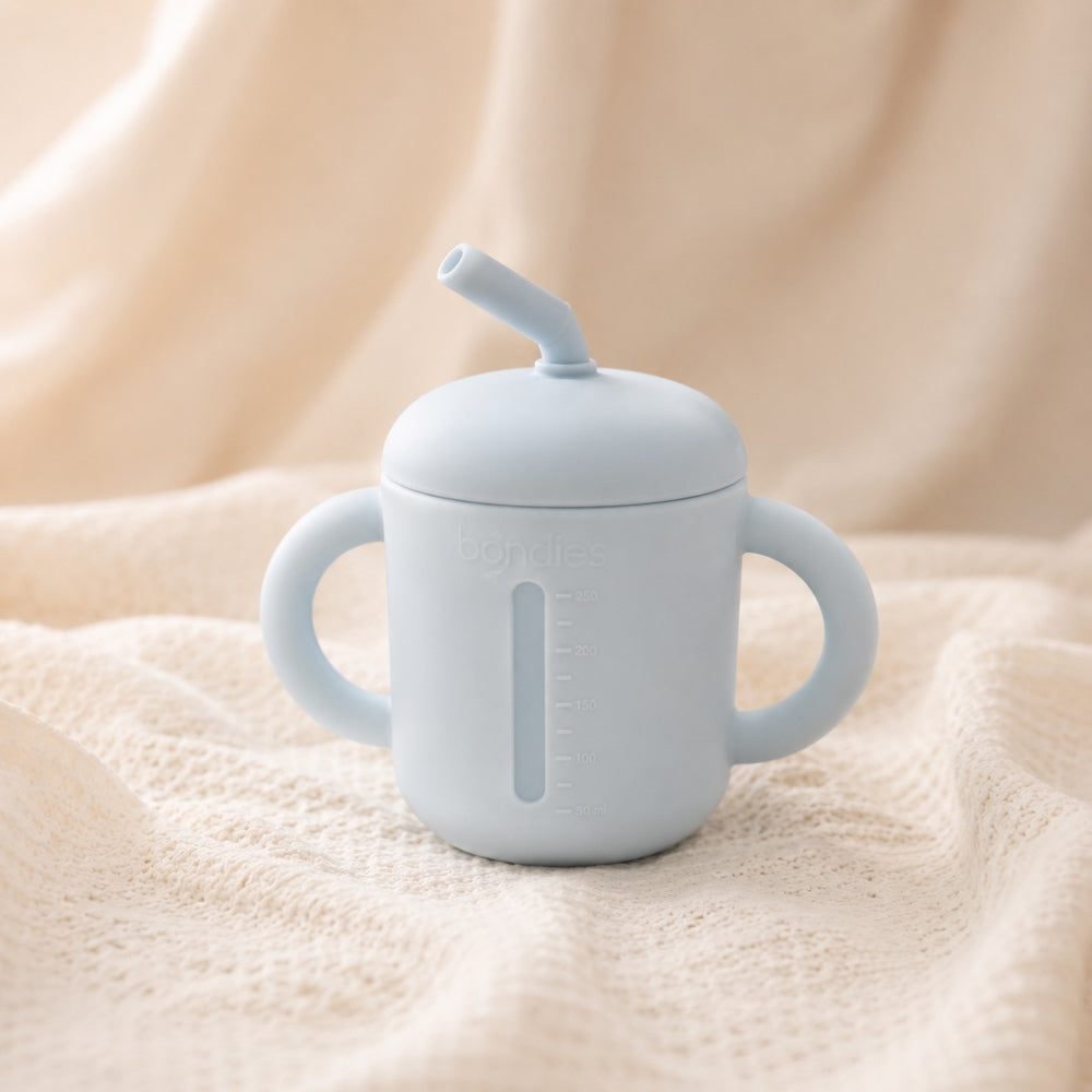 First Sips Training Cup in Powder Blue – alternate view