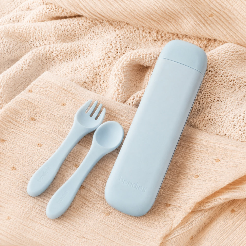 Travel Cutlery Set in Powder Blue – alternate view