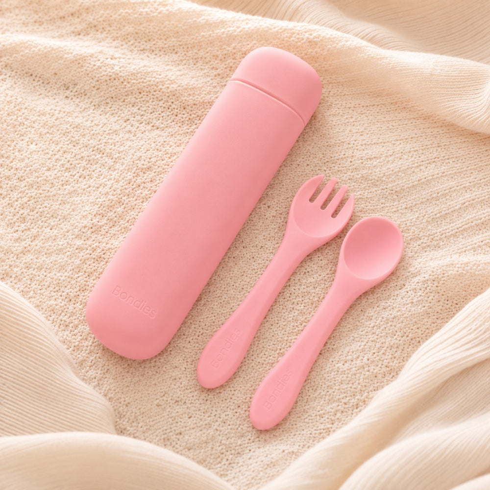 Travel Cutlery Set in Soft Pink – alternate view