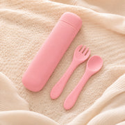 Travel Cutlery Set in Soft Pink – alternate view