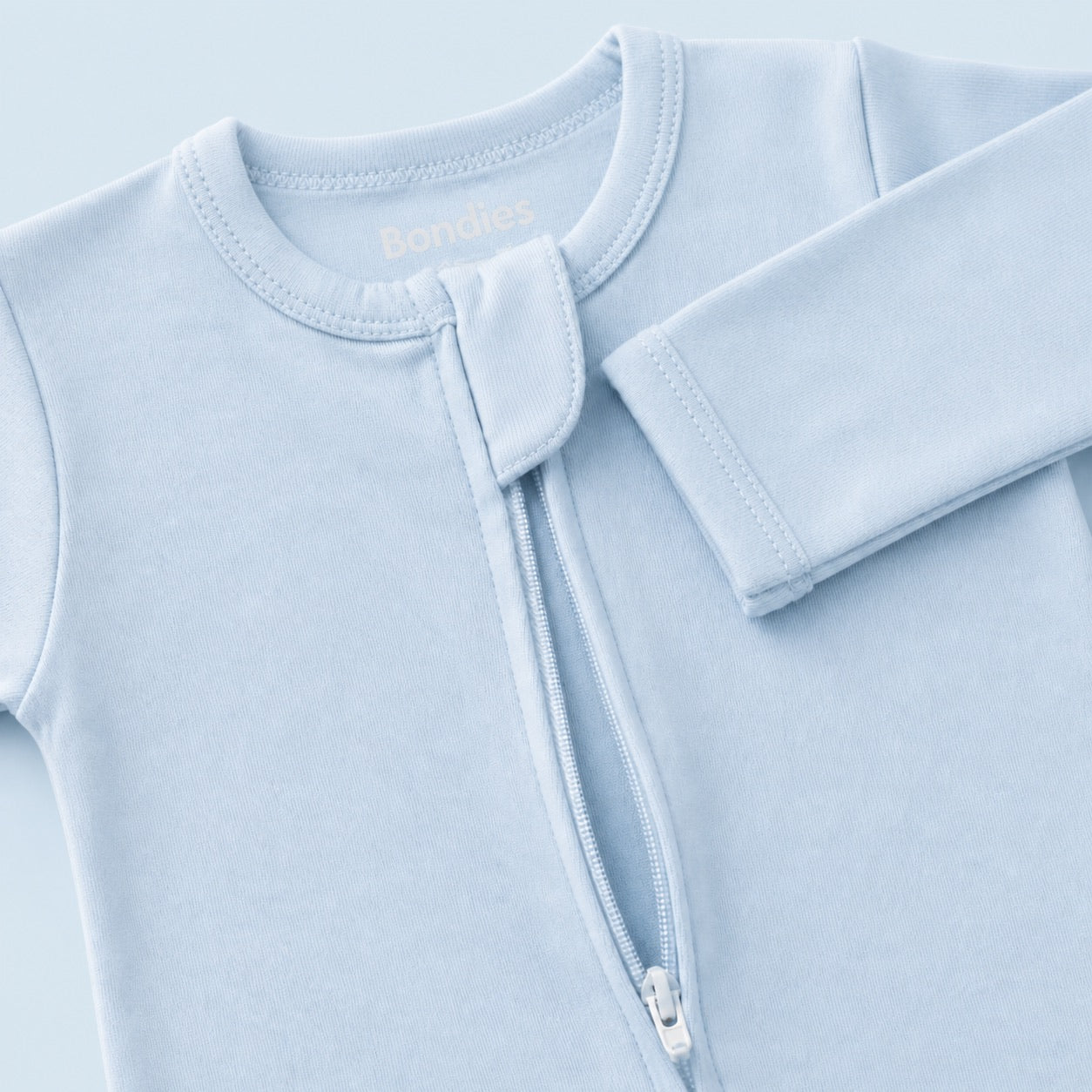 Cloud Soft Sleep Suit in Powder Blue – main view