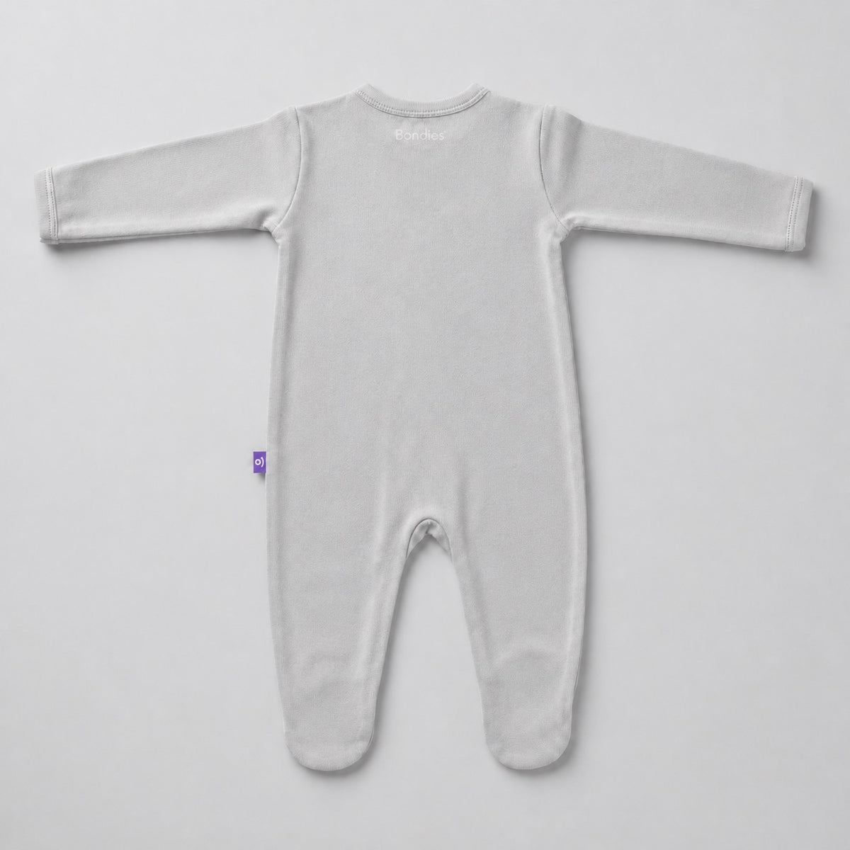 Cloud Soft Sleep Suit in Cloud Grey – alternate view