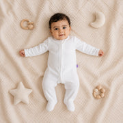 Cloud Soft Sleep Suit in Ivory – main view