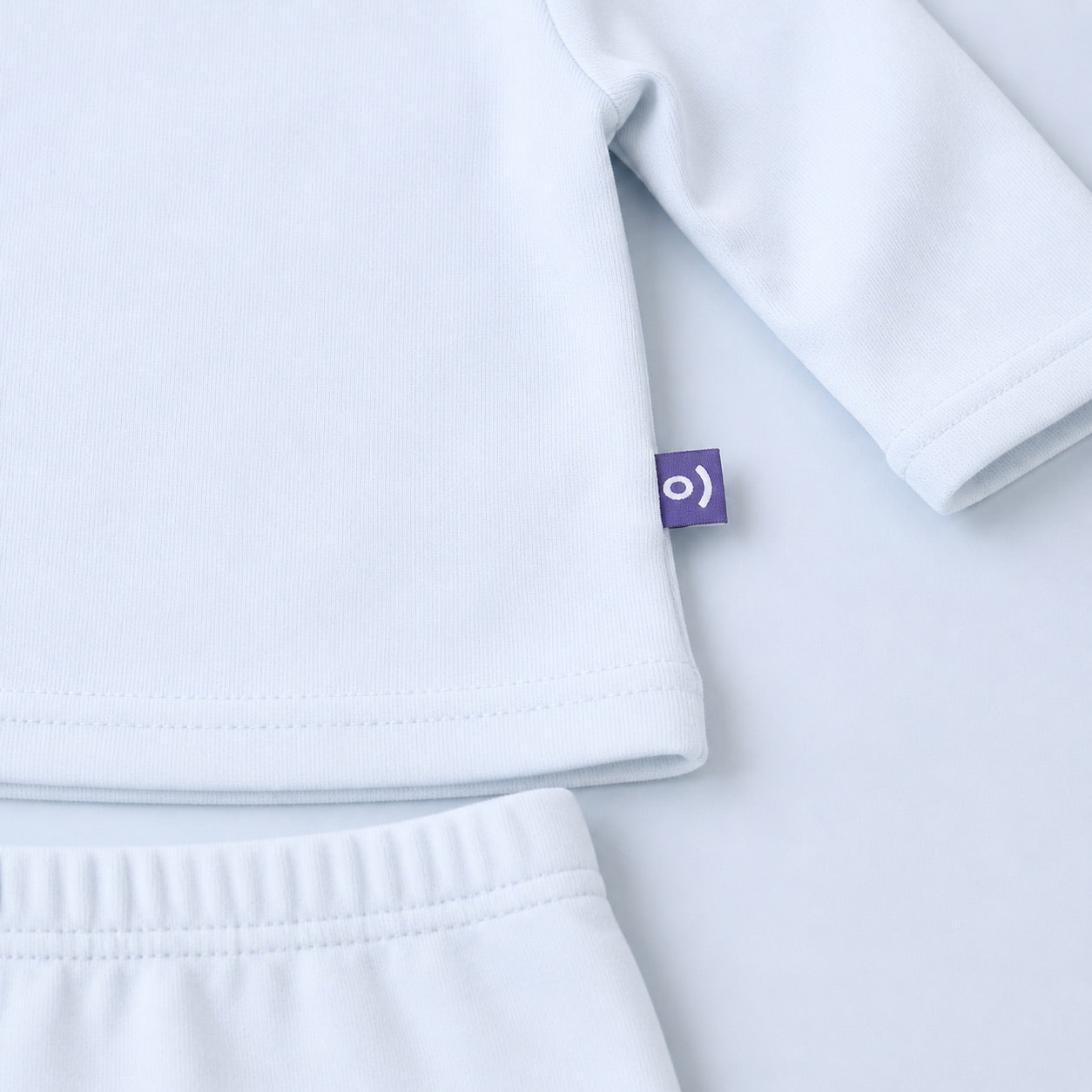 Long-Sleeve Cotton Set in Sky Blue – main view