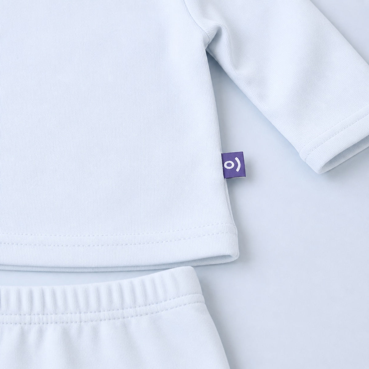 Long-Sleeve Cotton Set in Sky Blue – main view