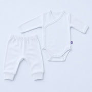 Essential Cotton Bodysuit in Powder Blue – main view