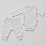 Essential Cotton Bodysuit in Cloud Grey – main view
