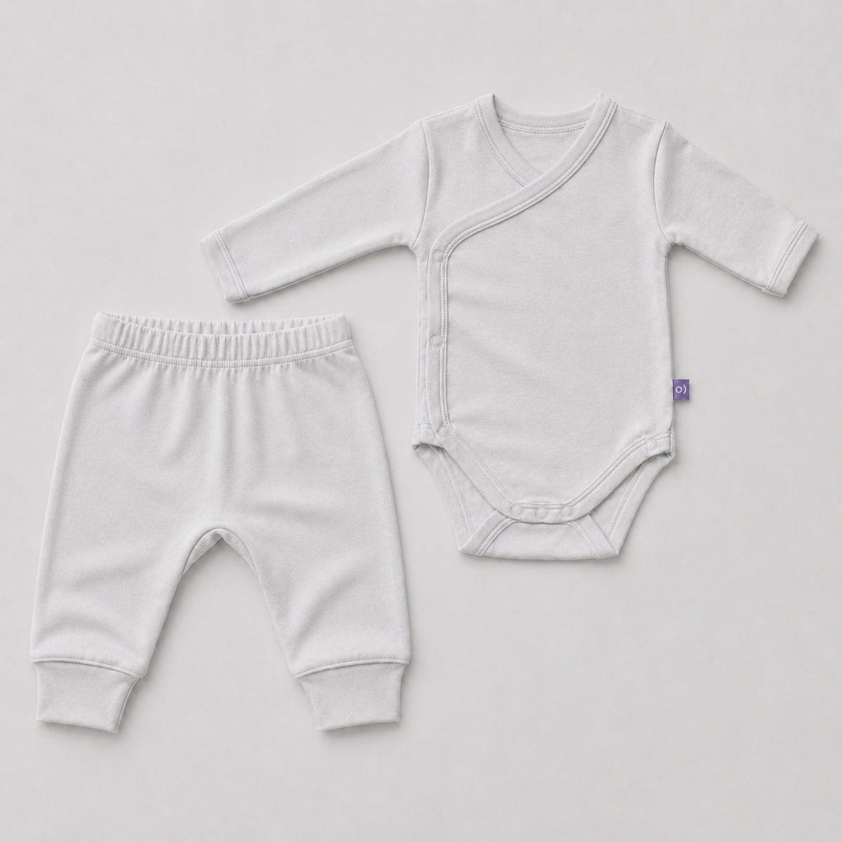 Essential Cotton Bodysuit in Cloud Grey – main view