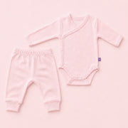 Essential Cotton Bodysuit in Blush – main view