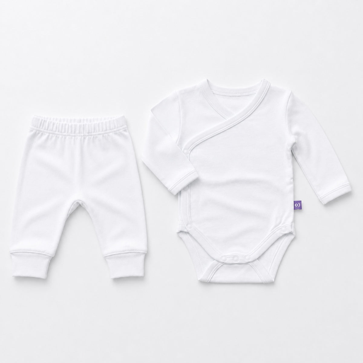 Essential Cotton Bodysuit in Pure White – main view