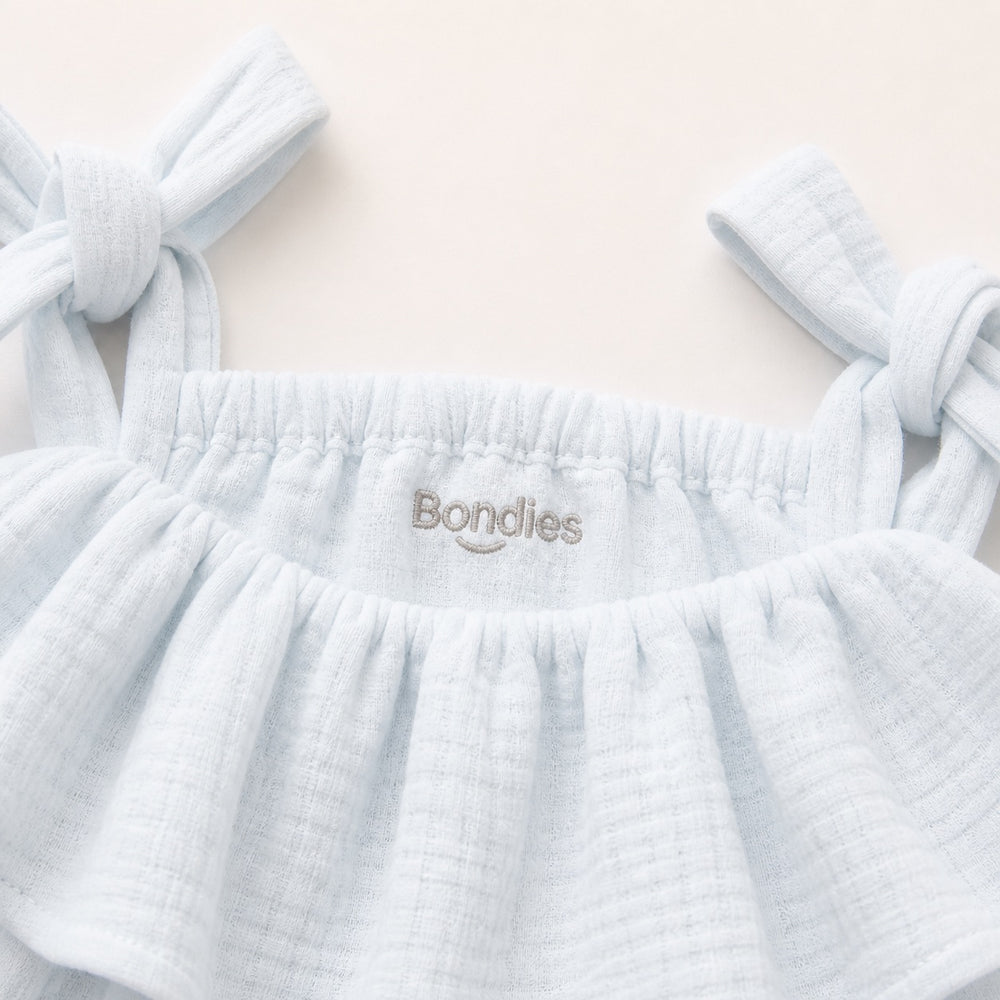 Muslin Day Dress in Powder Blue – main view