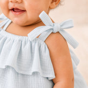 Muslin Day Dress in Powder Blue – alternate view