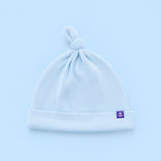 Soft Cotton Newborn Hat in Powder Blue – main view