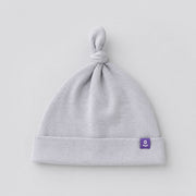 Soft Cotton Newborn Hat in Cloud Grey – main view