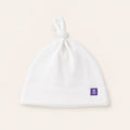 Soft Cotton Newborn Hat in Pure White – main view