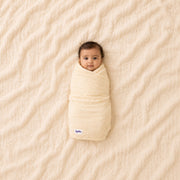 Muslin Baby Blanket in Warm Oat – alternate view