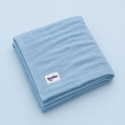 Muslin Baby Blanket in Powder Blue – main view