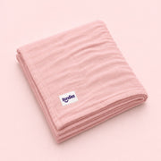 Muslin Baby Blanket in Soft Pink – main view